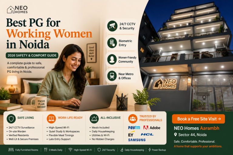 Best PG for Working Women in Noida — 2026 Safety & Comfort Guide